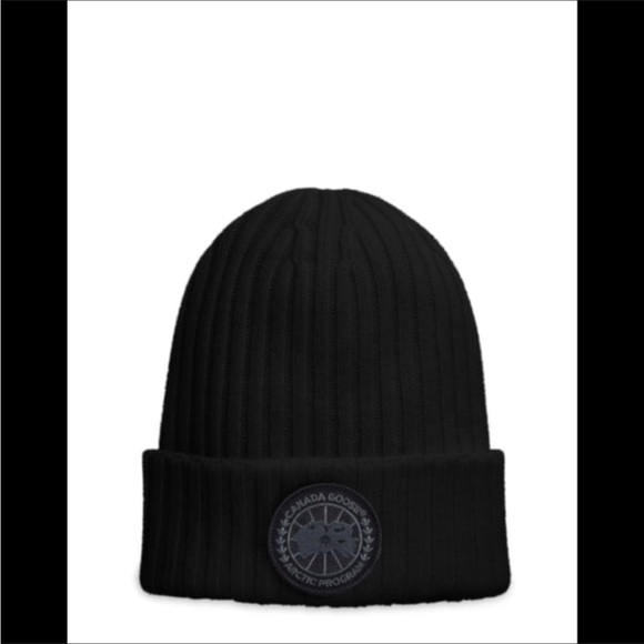CANADA GOOSE BLACK DISC RIB TOQUE UNISEX